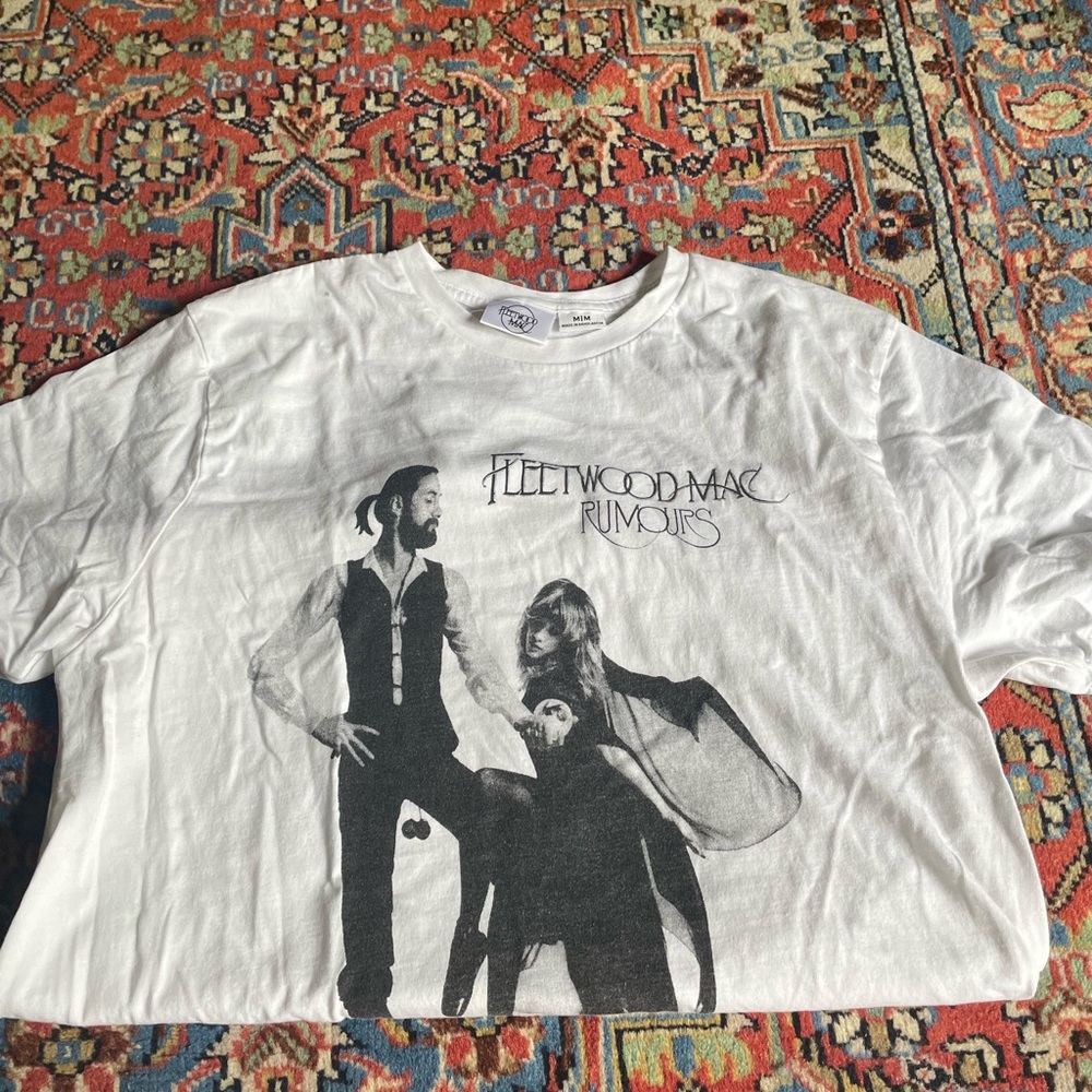 Cotton On White Graphic Tee - Fleetwood Mac Design